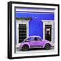 ¡Viva Mexico! Square Collection - VW Beetle Car - Royal Blue & Purple-Philippe Hugonnard-Framed Photographic Print