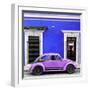 ¡Viva Mexico! Square Collection - VW Beetle Car - Royal Blue & Purple-Philippe Hugonnard-Framed Photographic Print