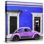 ¡Viva Mexico! Square Collection - VW Beetle Car - Royal Blue & Purple-Philippe Hugonnard-Stretched Canvas