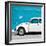 ¡Viva Mexico! Square Collection - White VW Beetle Car & Blue Wall-Philippe Hugonnard-Framed Photographic Print