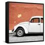 ¡Viva Mexico! Square Collection - White VW Beetle Car & Brick Wall-Philippe Hugonnard-Framed Stretched Canvas