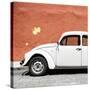 ¡Viva Mexico! Square Collection - White VW Beetle Car & Brick Wall-Philippe Hugonnard-Stretched Canvas