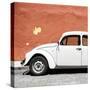 ¡Viva Mexico! Square Collection - White VW Beetle Car & Brick Wall-Philippe Hugonnard-Stretched Canvas