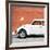 ¡Viva Mexico! Square Collection - White VW Beetle Car & Brick Wall-Philippe Hugonnard-Framed Photographic Print