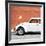 ¡Viva Mexico! Square Collection - White VW Beetle Car & Brick Wall-Philippe Hugonnard-Framed Photographic Print