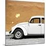 ¡Viva Mexico! Square Collection - White VW Beetle Car & Dark Beige Wall-Philippe Hugonnard-Mounted Photographic Print