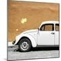 ¡Viva Mexico! Square Collection - White VW Beetle Car & Dark Beige Wall-Philippe Hugonnard-Mounted Photographic Print