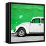 ¡Viva Mexico! Square Collection - White VW Beetle Car & Green Wall-Philippe Hugonnard-Framed Stretched Canvas