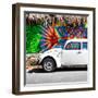 ¡Viva Mexico! Square Collection - White VW Beetle Car in Cancun-Philippe Hugonnard-Framed Photographic Print