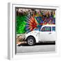 ¡Viva Mexico! Square Collection - White VW Beetle Car in Cancun-Philippe Hugonnard-Framed Photographic Print