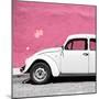 ¡Viva Mexico! Square Collection - White VW Beetle Car & Pink Wall-Philippe Hugonnard-Mounted Photographic Print