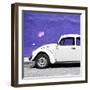 ¡Viva Mexico! Square Collection - White VW Beetle Car & Purple Wall-Philippe Hugonnard-Framed Photographic Print