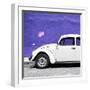 ¡Viva Mexico! Square Collection - White VW Beetle Car & Purple Wall-Philippe Hugonnard-Framed Photographic Print