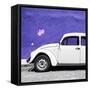 ¡Viva Mexico! Square Collection - White VW Beetle Car & Purple Wall-Philippe Hugonnard-Framed Stretched Canvas