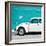 ¡Viva Mexico! Square Collection - White VW Beetle Car & Turquoise Wall-Philippe Hugonnard-Framed Photographic Print