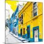 ¡Viva Mexico! Square Collection - Yellow & Blue Facades of Guanajuato-Philippe Hugonnard-Mounted Photographic Print