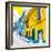 ¡Viva Mexico! Square Collection - Yellow & Blue Facades of Guanajuato-Philippe Hugonnard-Framed Photographic Print