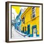 ¡Viva Mexico! Square Collection - Yellow & Blue Facades of Guanajuato-Philippe Hugonnard-Framed Photographic Print