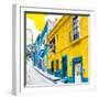 ¡Viva Mexico! Square Collection - Yellow & Blue Facades of Guanajuato-Philippe Hugonnard-Framed Photographic Print