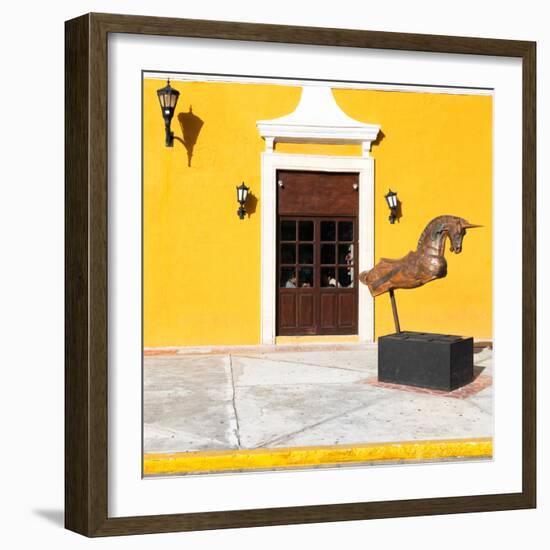 ¡Viva Mexico! Square Collection - Yellow Facade Campeche-Philippe Hugonnard-Framed Photographic Print