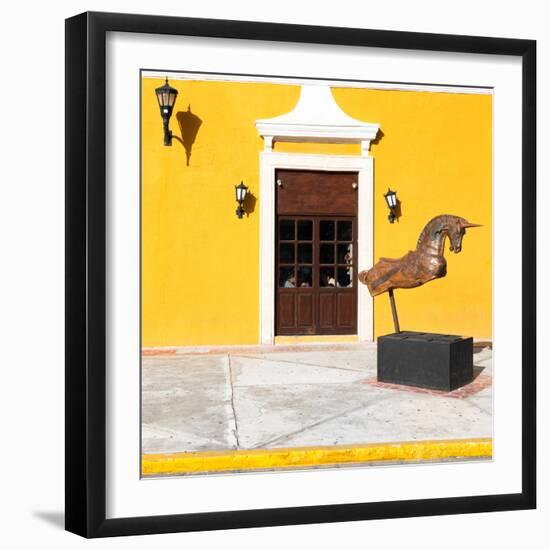 ¡Viva Mexico! Square Collection - Yellow Facade Campeche-Philippe Hugonnard-Framed Photographic Print