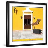 ¡Viva Mexico! Square Collection - Yellow Facade Campeche-Philippe Hugonnard-Framed Photographic Print