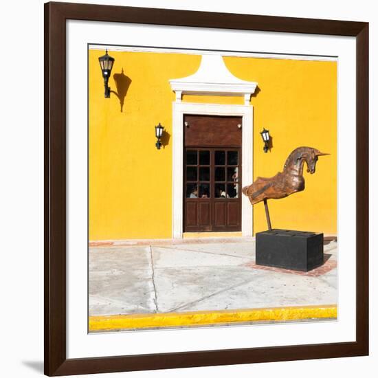 ¡Viva Mexico! Square Collection - Yellow Facade Campeche-Philippe Hugonnard-Framed Photographic Print