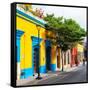 ¡Viva Mexico! Square Collection - Yellow Facade in Oaxaca-Philippe Hugonnard-Framed Stretched Canvas