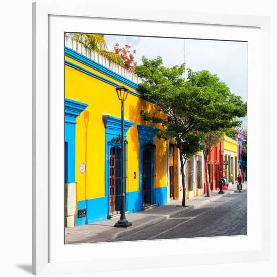 ¡Viva Mexico! Square Collection - Yellow Facade in Oaxaca-Philippe Hugonnard-Framed Photographic Print