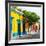 ¡Viva Mexico! Square Collection - Yellow Facade in Oaxaca-Philippe Hugonnard-Framed Photographic Print