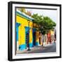 ¡Viva Mexico! Square Collection - Yellow Facade in Oaxaca-Philippe Hugonnard-Framed Photographic Print