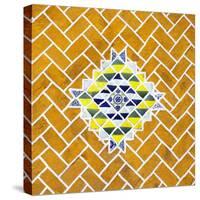 ¡Viva Mexico! Square Collection - Yellow Mosaics-Philippe Hugonnard-Stretched Canvas