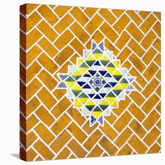 ¡Viva Mexico! Square Collection - Yellow Mosaics-Philippe Hugonnard-Stretched Canvas