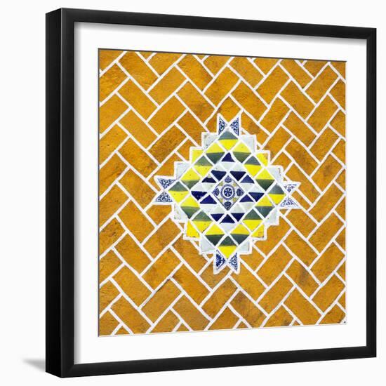 ¡Viva Mexico! Square Collection - Yellow Mosaics-Philippe Hugonnard-Framed Photographic Print