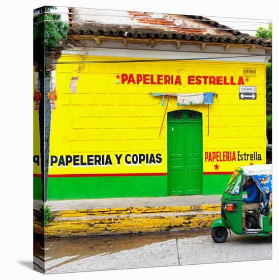 ¡Viva Mexico! Square Collection - Yellow Papeleria-Philippe Hugonnard-Stretched Canvas