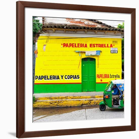 ¡Viva Mexico! Square Collection - Yellow Papeleria-Philippe Hugonnard-Framed Photographic Print