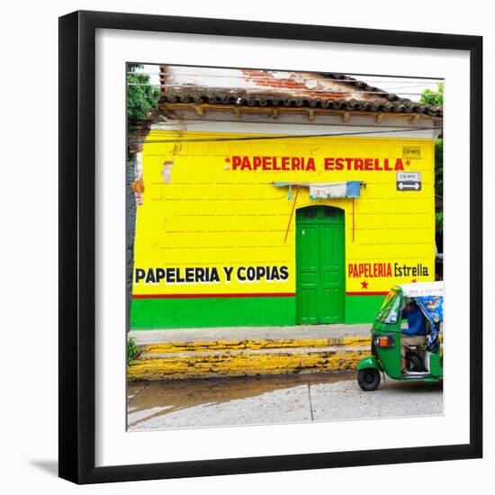 ¡Viva Mexico! Square Collection - Yellow Papeleria-Philippe Hugonnard-Framed Photographic Print