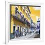 ¡Viva Mexico! Square Collection - Yellow Street in Guanajuato-Philippe Hugonnard-Framed Photographic Print