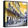 ¡Viva Mexico! Square Collection - Yellow Street in Guanajuato-Philippe Hugonnard-Framed Stretched Canvas