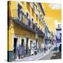 ¡Viva Mexico! Square Collection - Yellow Street in Guanajuato-Philippe Hugonnard-Stretched Canvas