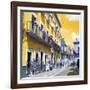 ¡Viva Mexico! Square Collection - Yellow Street in Guanajuato-Philippe Hugonnard-Framed Photographic Print