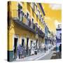 ¡Viva Mexico! Square Collection - Yellow Street in Guanajuato-Philippe Hugonnard-Stretched Canvas