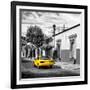 ¡Viva Mexico! Square Collection - Yellow Taxi in Oaxaca III-Philippe Hugonnard-Framed Photographic Print