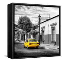 ¡Viva Mexico! Square Collection - Yellow Taxi in Oaxaca III-Philippe Hugonnard-Framed Stretched Canvas