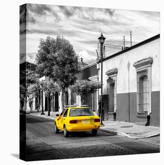 ¡Viva Mexico! Square Collection - Yellow Taxi in Oaxaca III-Philippe Hugonnard-Stretched Canvas