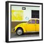 ¡Viva Mexico! Square Collection - Yellow VW Beetle Car and American Graffiti-Philippe Hugonnard-Framed Photographic Print