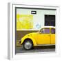 ¡Viva Mexico! Square Collection - Yellow VW Beetle Car and American Graffiti-Philippe Hugonnard-Framed Photographic Print