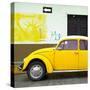 ¡Viva Mexico! Square Collection - Yellow VW Beetle Car and American Graffiti-Philippe Hugonnard-Stretched Canvas