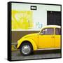 ¡Viva Mexico! Square Collection - Yellow VW Beetle Car and American Graffiti-Philippe Hugonnard-Framed Stretched Canvas