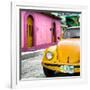 ¡Viva Mexico! Square Collection - Yellow VW Beetle Car and Colorful House-Philippe Hugonnard-Framed Photographic Print